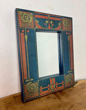 Load image into Gallery viewer, Vintage Art Nouveau Mirror, Glasgow School Book Binding
