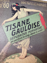 Load image into Gallery viewer, The poster exemplifies Art Nouveau characteristics with its flowing lines, naturalistic motifs (like the woman pouring the tea onto a globe, symbolising its worldwide benefit), and a focus on feminine beauty.
