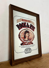 Load image into Gallery viewer, Vintage advertising mirror for Bowie&#39;s Rock &amp; Rye Whisky
