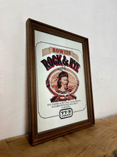Load image into Gallery viewer, Vintage advertising mirror for Bowie&#39;s Rock &amp; Rye Whisky
