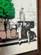 Load image into Gallery viewer, Vintage Ballot Automobile Advertising Mirror, an Art Deco piece featuring advertising for the French automotive brand Ballot.
