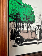 Load image into Gallery viewer, Vintage Ballot Automobile Advertising Mirror, an Art Deco piece featuring advertising for the French automotive brand Ballot.
