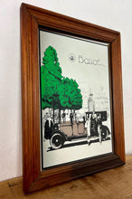 Load image into Gallery viewer, Vintage Ballot Automobile Advertising Mirror, an Art Deco piece featuring advertising for the French automotive brand Ballot.
