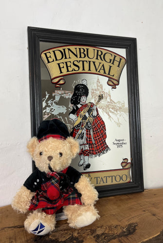 Vintage framed Scotland Mirror Advertising The Edinburgh Festival & Military Tattoo From 1975.