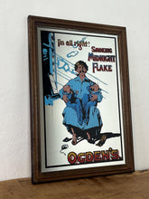 Load image into Gallery viewer, This mid-20th-century advertising piece features an illustration of a man smoking a pipe while holding two babies, conveying a sense of contentment associated with the tobacco.
