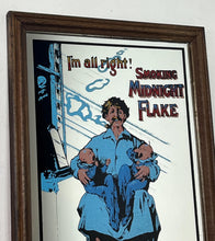 Load image into Gallery viewer, This mid-20th-century advertising piece features an illustration of a man smoking a pipe while holding two babies, conveying a sense of contentment associated with the tobacco.
