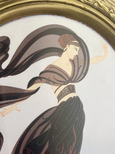 Load image into Gallery viewer, This decorative picture features an Art Deco design by the renowned Russian-born French artist Erté (Romain de Tirtoff), known for his influential work in fashion, graphic arts, and costume design.
