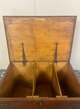 Load image into Gallery viewer, Antique 19th Century Military Naval Officer’s Sea Box, Campaign Chest in Rich Oak
