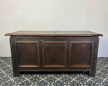 Load image into Gallery viewer, 18th Century Antique English Oak Rustic Coffer Chest
