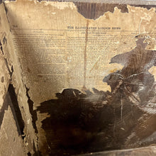 Load image into Gallery viewer, The antique oak coffer is of simple, plain form and has a hinged lid that opens to reveal a spacious interior. The coffer has a three-panel front and is raised on block feet. One of my favourite parts is the back panel that has been crudely chiselled from one section of oak, with an excellent, authentic craftsmanship finish.
