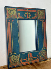 Load image into Gallery viewer, Vintage Art Nouveau Mirror, Glasgow School Book Binding
