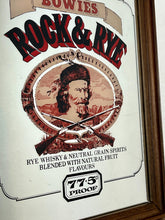 Load image into Gallery viewer, Vintage advertising mirror for Bowie&#39;s Rock &amp; Rye Whisky
