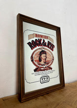 Load image into Gallery viewer, Vintage advertising mirror for Bowie&#39;s Rock &amp; Rye Whisky
