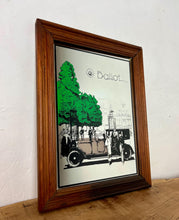 Load image into Gallery viewer, Vintage Ballot Automobile Advertising Mirror, an Art Deco piece featuring advertising for the French automotive brand Ballot.
