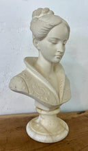 Load image into Gallery viewer, The bust by Arnoldo Giannelli, an Italian sculptor known for his alabaster and marble reproductions in classical styles.
