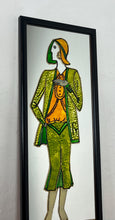 Load image into Gallery viewer, Vintage Art Deco Lady Fashion Picture Interior Mirror

