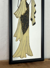 Load image into Gallery viewer, The depicted figure, with her flowing gown, hair ornament, and armbands, powerfully evokes the Art Deco era (roughly 1920s-1930s), known for its elegant and stylised representations of women.
