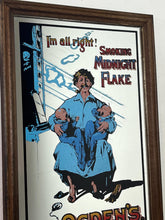 Load image into Gallery viewer, This mid-20th-century advertising piece features an illustration of a man smoking a pipe while holding two babies, conveying a sense of contentment associated with the tobacco.
