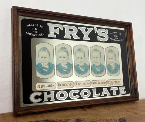 Stunning Vintage Fry’s Five Boys milk chocolate mirror.