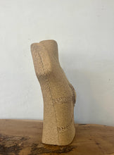 Load image into Gallery viewer, Vintage decorative mannequin wrapped in rope,  a unique jewelry display stand or a unique decorative piece. The material appears is natural fiber jute or hemp, providing a textured and rustic aesthetic.
