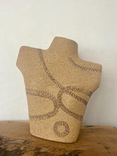Load image into Gallery viewer, Vintage decorative mannequin wrapped in rope,  a unique jewelry display stand or a unique decorative piece. The material appears is natural fiber jute or hemp, providing a textured and rustic aesthetic.
