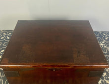 Load image into Gallery viewer, Antique 19th Century Military Naval Officer’s Sea Box, Campaign Chest in Rich Oak
