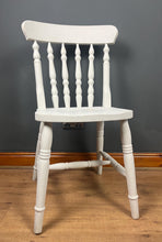 Load image into Gallery viewer, Vintage Painted Shabby Chic Pine Farmhouse Spindle Back Chair
