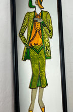 Load image into Gallery viewer, Vintage Art Deco Lady Fashion Picture Interior Mirror
