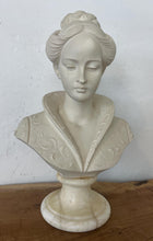 Load image into Gallery viewer, The bust by Arnoldo Giannelli, an Italian sculptor known for his alabaster and marble reproductions in classical styles.
