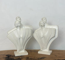Load image into Gallery viewer, The retro sculpture bookends are a well-known piece from the Lindsey B studio, created by artist Ted Balkwill.
