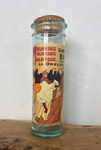 Vintage Art Nouveau Pasta Jar, French Moulin Rouge, Henri Toulouse - Lautrec, Kitchen Interior