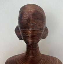 Load image into Gallery viewer, The sculpture features a sleek, voluptuous design where the material outlines the curves of the female form and a stylized bob haircut.  Unique contemporary home decor or art, beautiful mannequin for displaying items like jewelry or just as a stand out piece.
