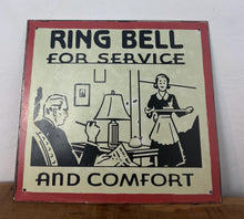 Load image into Gallery viewer, Vintage Metal "Ring Bell For Service" Sign, Home Bar Decor
