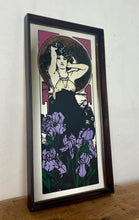 Load image into Gallery viewer, Vintage Art Nouveau Mirror, Alphonse Mucha - Amethyst, Precious Stones Picture Series
