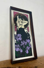 Load image into Gallery viewer, Amethyst is a famous Art Nouveau lithograph created by the Czech artist Alphonse Mucha in 1900. It is one of four works in his acclaimed "The Precious Stones" series, where each panel features a woman personifying a specific gemstone.

