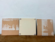 Load image into Gallery viewer, Set of 3 Art Deco Decorative Tiles, Vintage Lady’s, Flapper Design, Kitchen or Bathroom Art
