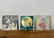 Load image into Gallery viewer, This vintage Art Deco set of 3 decorative tiles is a beautiful addition to your home.
