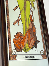 Load image into Gallery viewer, Art Nouveau Mucha Autumn, Four Seasons, Picture Mirror , Collectibles Design, Wall Art Piece
