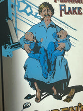 Load image into Gallery viewer, This mid-20th-century advertising piece features an illustration of a man smoking a pipe while holding two babies, conveying a sense of contentment associated with the tobacco.
