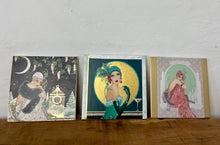 Load image into Gallery viewer, This vintage Art Deco set of 3 decorative tiles is a beautiful addition to your home.
