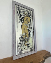 Load image into Gallery viewer, Vintage Mucha Winter Art Nouveau Mirror, Four Seasons, Art Nouveau Artwork, Collectible Piece, Vintage Home Decor, Wall Art, Lithograph

