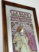 Load image into Gallery viewer, Beautiful Vintage Mucha Art Nouveau Mirror, La Dame De Camelias, Sarah Bernhardt Theatre Advertising, Lithograph Art, Wall Picture Signs
