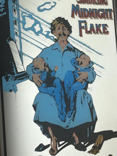 Load image into Gallery viewer, This mid-20th-century advertising piece features an illustration of a man smoking a pipe while holding two babies, conveying a sense of contentment associated with the tobacco.
