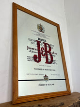 Load image into Gallery viewer, Vintage J&amp;B Rare Scotch Whisky Advertising Mirror, Pub and Bar Collectable

