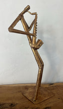 Load image into Gallery viewer, Joyful Set Of Large, Handcrafted Metal Folk Art Sculptures Of A Jazz Band, Decorative Art Piece
