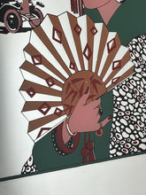 Load image into Gallery viewer, Vintage Art Mirror Au Revoir, Art Deco Fashion Illustration, French Vogue Artist George Barbier
