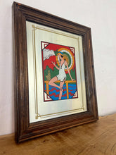 Load image into Gallery viewer, A beautiful Art Deco mirror is a popular decorative print that depicts a woman, sometimes referred to as a "flapper girl," in a 1920s aesthetic.
