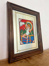 Load image into Gallery viewer, Art Deco Advertising Mirror, Flapper Girl, Linda Joy Green Picture
