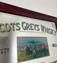 Load image into Gallery viewer, Scots Greys Whisky Advertising Mirror, James McDonald &amp; Sons, British army cavalry , Battle of Waterloo
