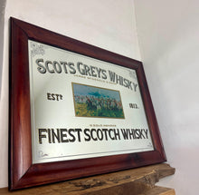 Load image into Gallery viewer, Scots Greys Whisky Advertising Mirror, James McDonald &amp; Sons, British army cavalry , Battle of Waterloo
